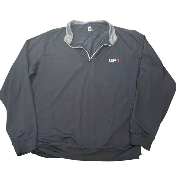Footjoy FJ 1/2 Half Zip Pullover Mens Size XL Performance Golf Stretch Black |K1 - Picture 1 of 5